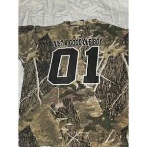 Mens Camo Shirt Short Sleeve. Number 1 And The‎ Phrase  "Just A Good Ole Boy"...